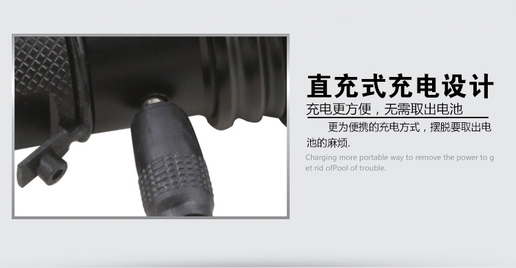 亚马逊应急灯照明LED强光手电筒充电远射防水家用消防手电 A7 绿色