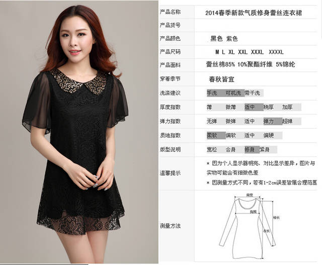 Love Ya 2015 looks great, female thick mm summer lace shirt snow woven dresses black XXXL pictures, price, brand platters! Elections are good character, the national distribution, so why buy now enjoy more preferential! Health