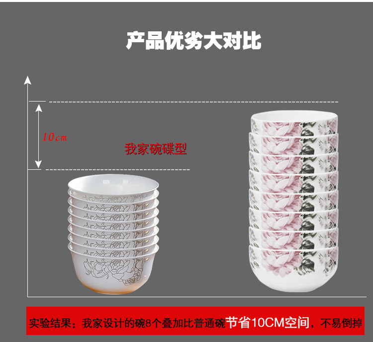 祥鸿德景德镇骨瓷餐具碗碟套装28头 JS-WDP A款