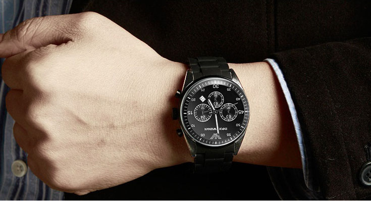 阿玛尼Armani男士手表石英表优雅石英男士腕