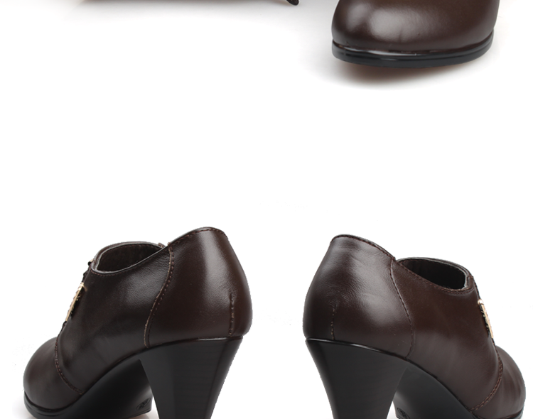 后记 2013秋冬新款头层牛皮中高跟女鞋皮鞋 中