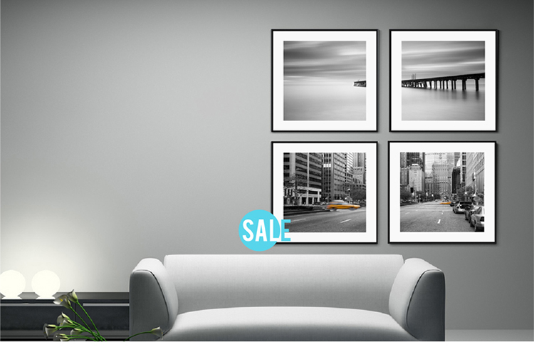 法国风景客厅沙发背景墙装饰画 现代简约卧室