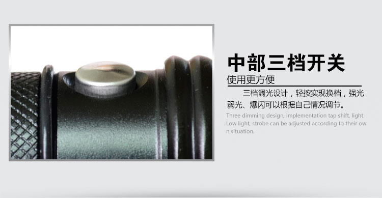 亚马逊应急灯照明LED强光手电筒充电远射防水家用消防手电A7-1 塑料开关 豪华版