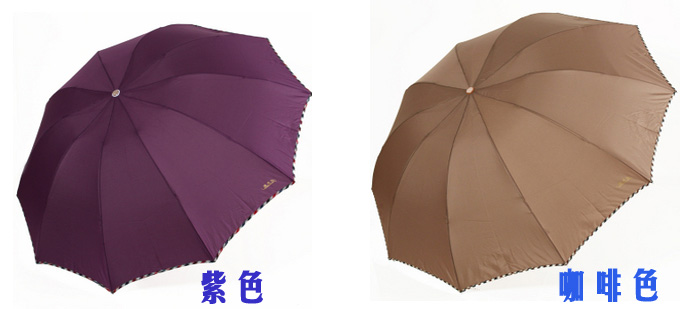 
                                                            天堂伞 十骨钢骨商务晴雨伞 三折雨伞太阳伞  广告伞可定制印刷印字企业logo 双人款-3311E碰-黑色                