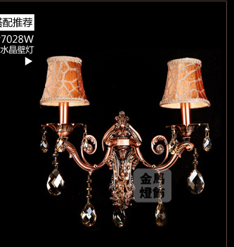金盛马红古铜双层复式楼别墅 欧式大客厅奢华水晶吊灯 7028 6头吊灯