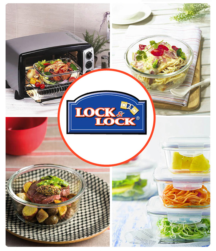 
                                                            乐扣乐扣（LOCK&LOCK） 乐扣乐扣大容量微波炉烤箱耐热玻璃保鲜盒2L饭盒LLG455E LLG455E-2L                