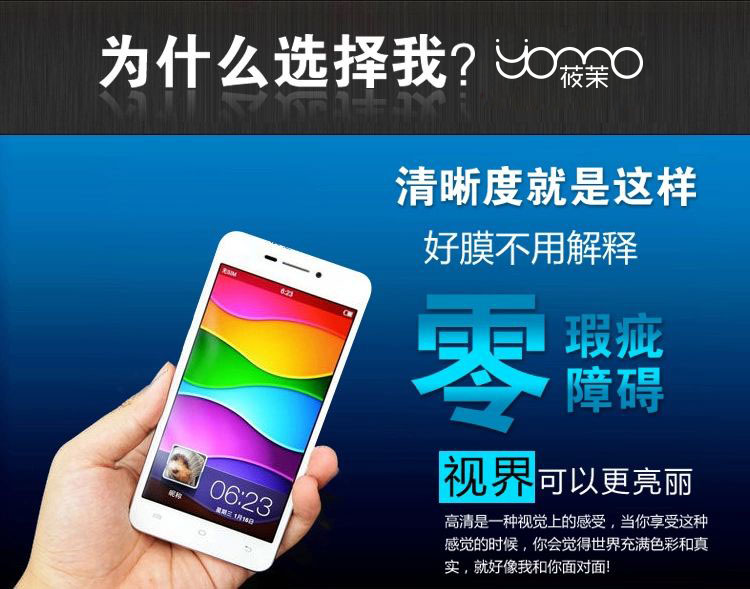 YOMO 适用于华为荣耀3X G750手机高透防刮