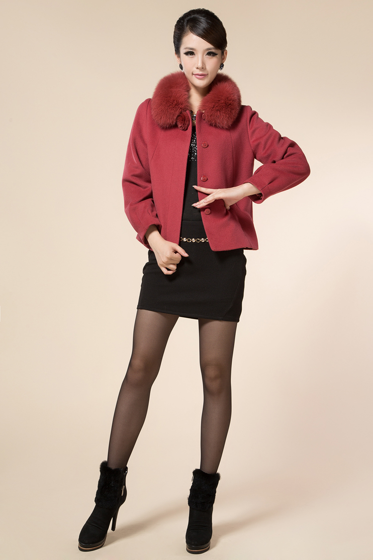 货到付款悠袖逸典2013冬装新款女装羊绒大衣