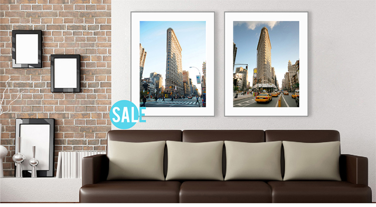 法国风景客厅沙发背景墙装饰画 现代简约卧室