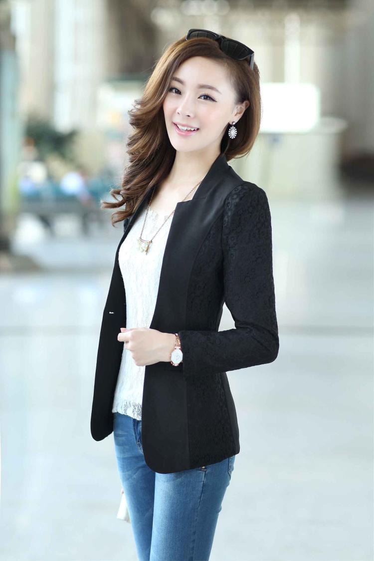 黛儿 2014春装新款小西装女士<em>韩版修身外套</em>七