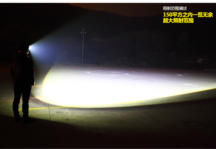 量LED 535户外头灯 锂电防水探照灯 矿灯 T6头