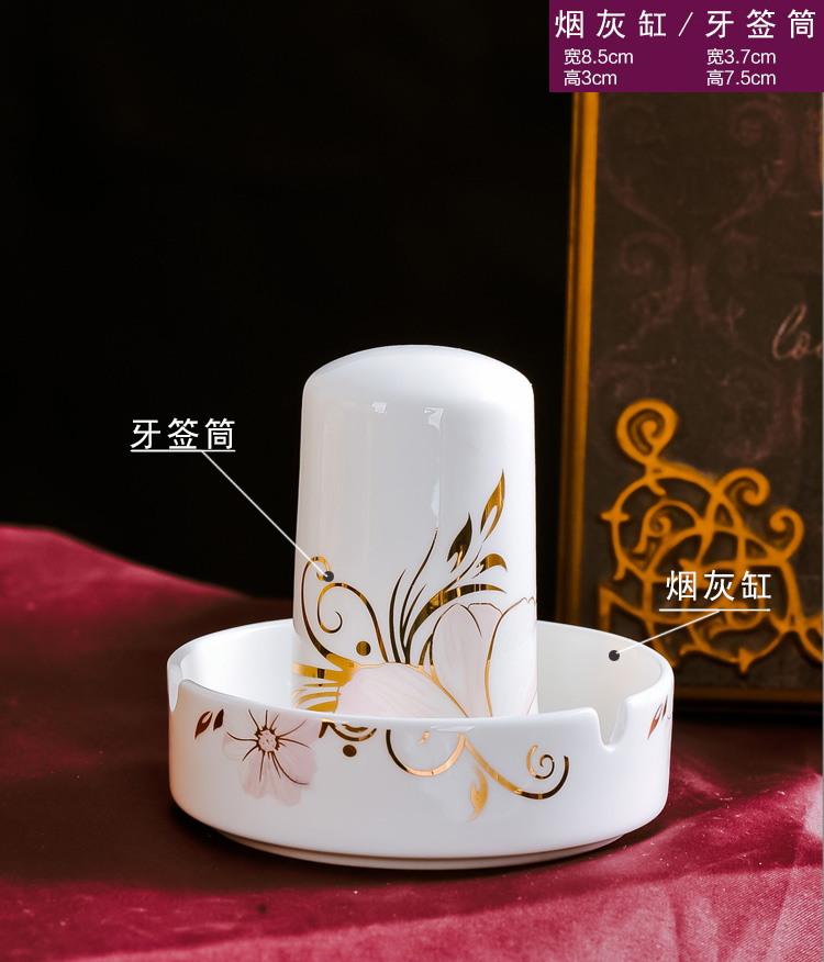 祥鸿德景德镇骨瓷餐具碗碟套装28头 JS-WDP A款