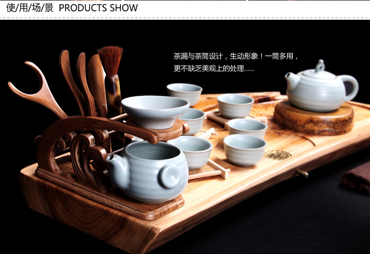 
                                        德化商城功夫茶具茶道零配 茶道六君子 竹木长杯垫茶道组合 竹制四方六君子天然竹制工艺配件 海浪茶道LPCD015                