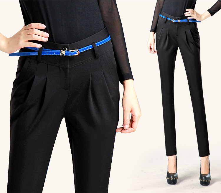 2013秋装新款女装休闲裤黑色个身显瘦铅笔裤