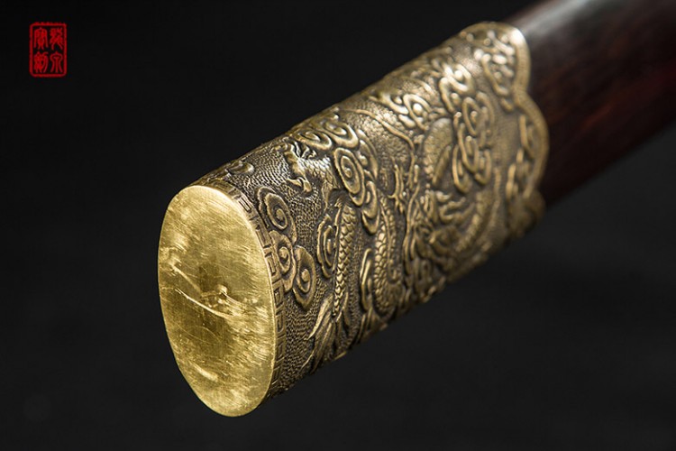 正品龙泉宝剑 张叶胜大师手工收藏品 百炼花纹