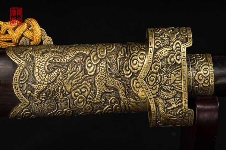 正品龙泉宝剑 张叶胜大师手工收藏品 百炼花纹