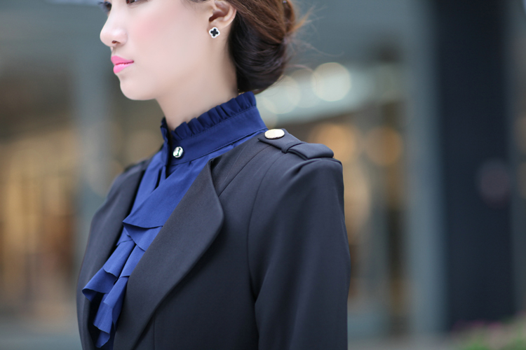 工装小西服外套女黑哪里买卖比较好的 白色西