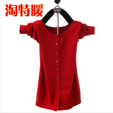 淘特暖 秋<em>冬</em>款<em>女装</em>纯貂绒修身<em>毛衣</em>女式长款V打