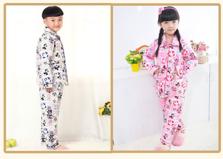 哈里韦博 冬季新款珊瑚绒<em>加厚</em>儿童<em>睡衣</em> <em>男孩</em> 女