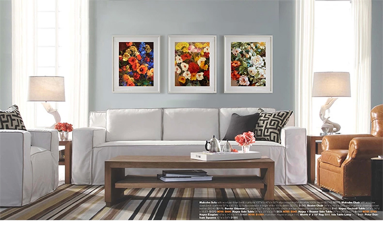 星川 家居饰品有框三联挂画沙发背景墙装饰画