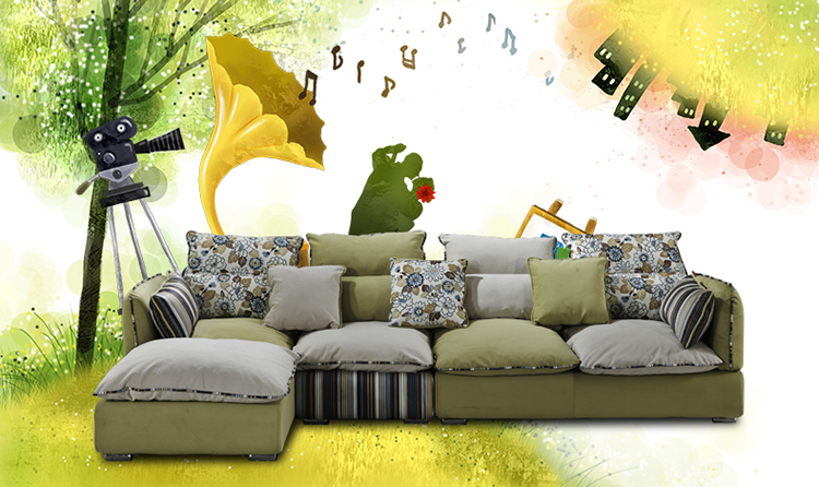 帝维斯佳 时尚简约现代组合沙发客厅休闲宜家