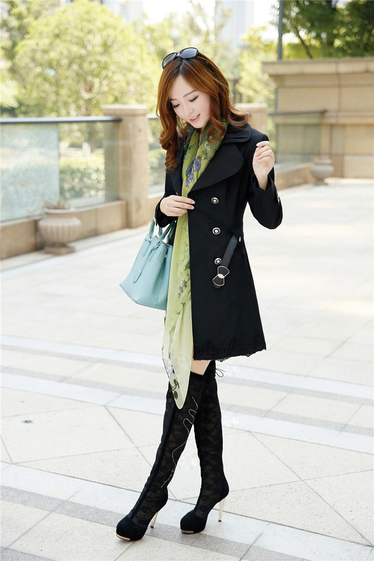 秋装风衣外套女 子茵衣舍2013高品质女装 韩版