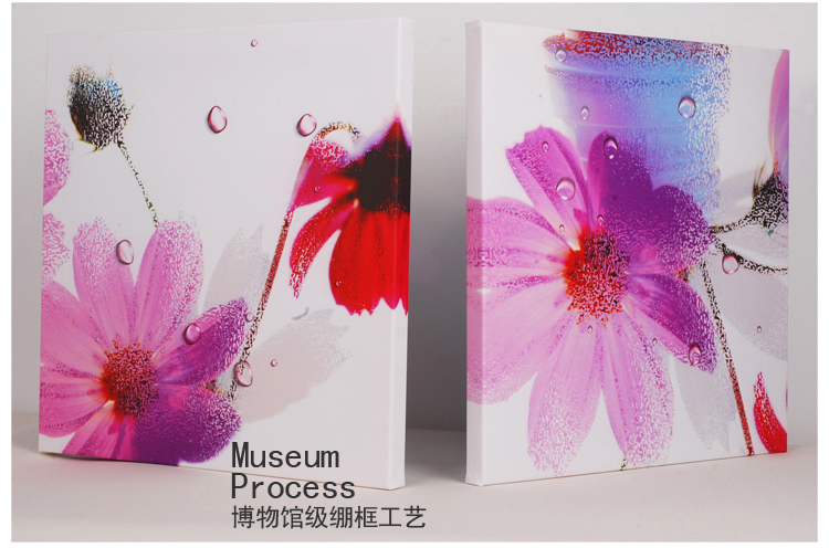 
                                        视觉星装饰画电表箱画卧室床头客厅壁画纸挂画油画无框画配画 梅花 60*60四幅                