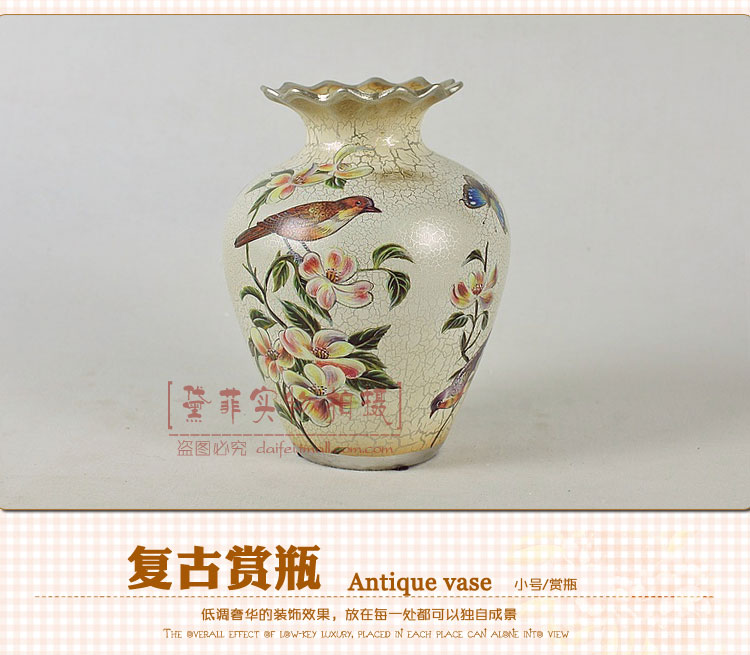 墨菲 欧式陶瓷摆件三件套 创意时尚宫廷彩绘简约现代客厅玄关博古架酒柜电视柜摆盘花瓶摆盘 1大+1小赏瓶+1摆盘