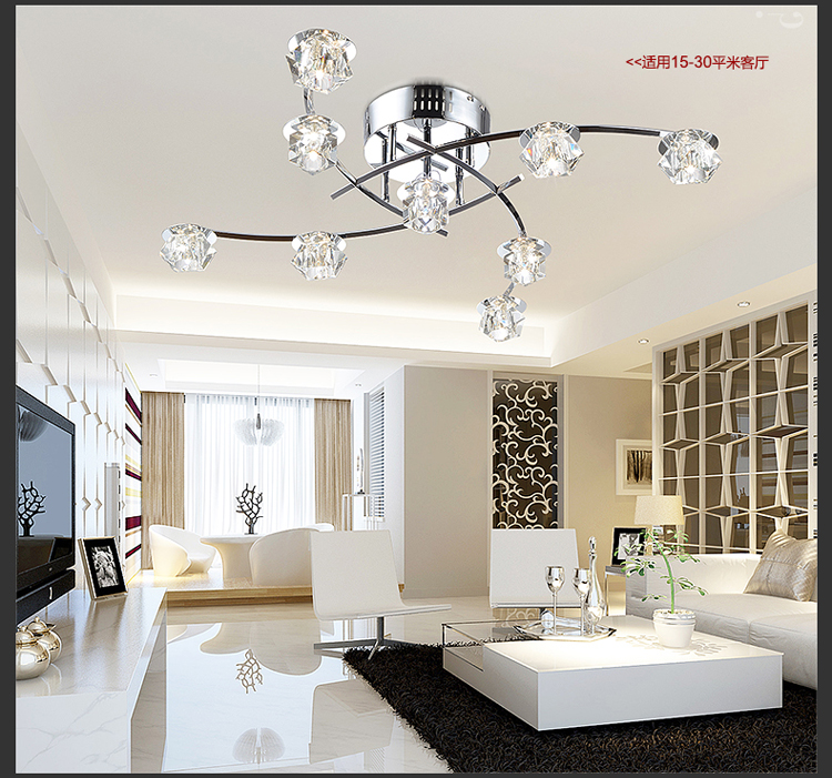 慕阁北欧艺术灯具灯饰led吸顶灯客厅灯水晶灯