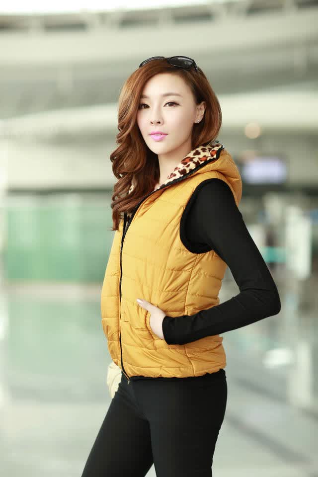 彬扬2013秋冬装新款韩版时尚<em>马夹女冬季</em>豹纹