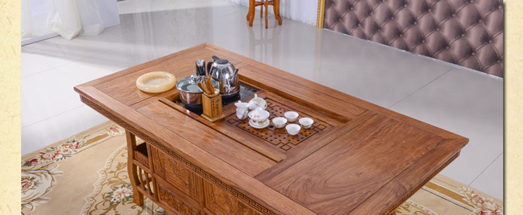 红木家具非洲黄花梨木宝鼎茶桌功夫茶几红木茶