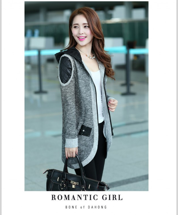 萌卓服饰2014<em>春夏</em>新款中<em>长款外套 女</em> 春秋装 宽
