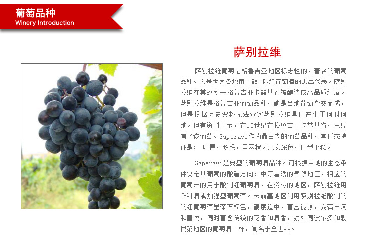 格鲁吉亚 原瓶进口红酒 山鸡之泪Saperavi 干红