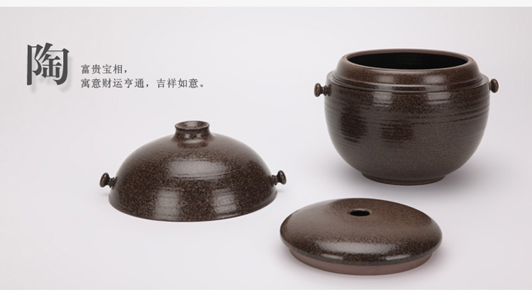 
                                        万仟堂 茶叶罐 陶瓷 功夫茶具配件 茶道零配件 富贵宝相                