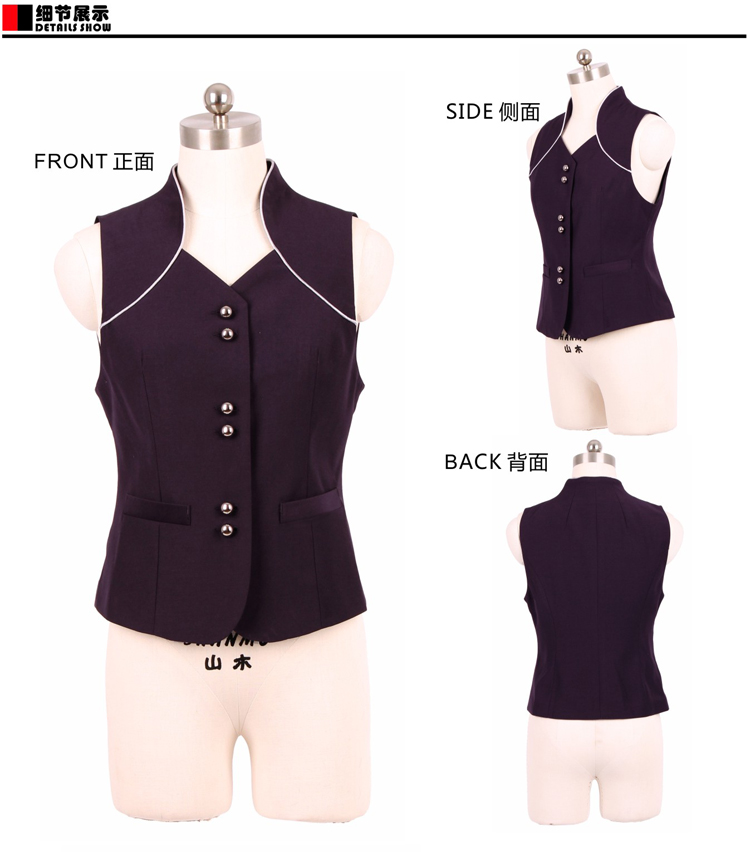 酒店前台空姐制服职业套装长短袖<em>春夏</em>装<em>马甲</em>美