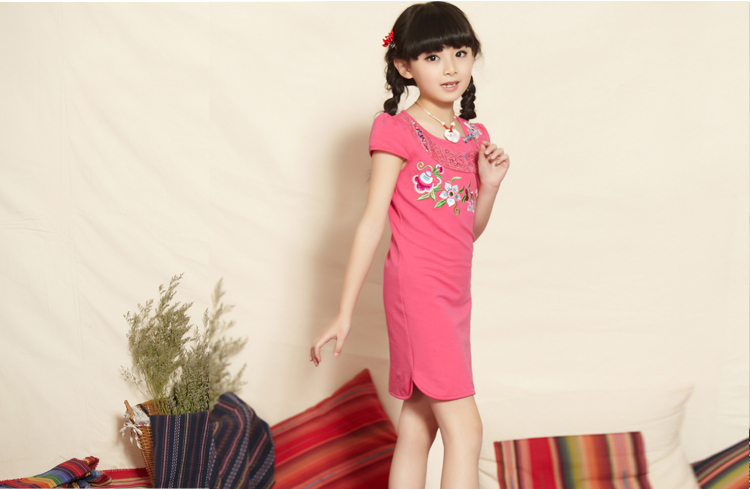 布布发现2014夏季新品<em>中国</em>风童装<em>裙子</em> 女童纯
