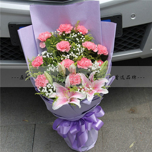 百合花束速递 礼物送妈妈北京成都上海广州沈