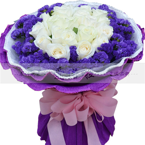 生日礼物<em>送女朋友</em>老婆女生鲜花快递速递 <em>白玫</em>
