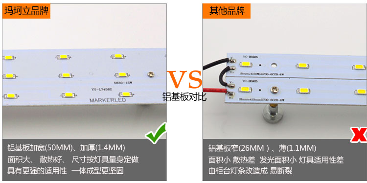 led吸顶灯改造灯板 5730长方形H灯管 节能光源
