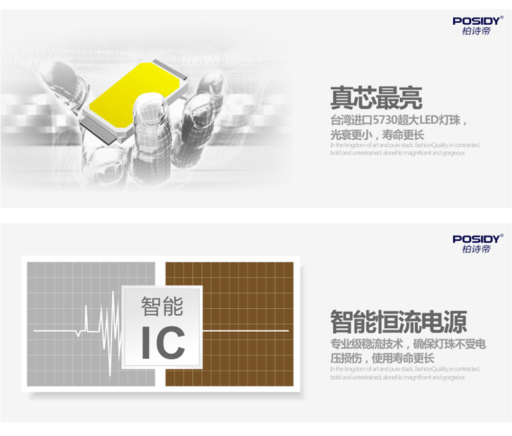 柏诗帝 现代时尚镜前灯 卫生间梳妆台led壁灯 3头出厂送暖白光