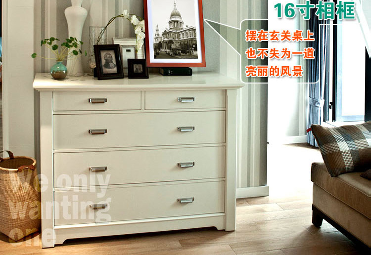 百易尚品进口实木照片墙创意欧式相片墙超大尺寸相框墙组合 原木色套装+欧美风情画芯