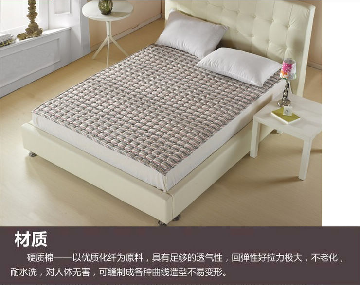卡缦家纺 塌塌米软床垫子 单人双人 塌塌米薄型软床垫(花色随机) 180cm*200cm