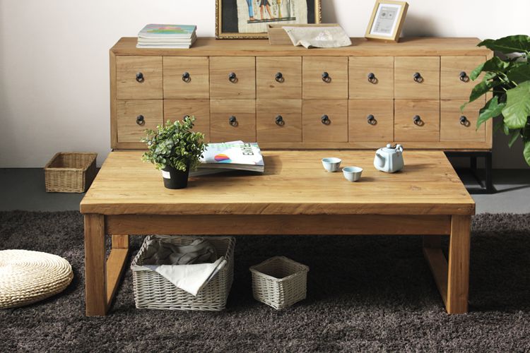 铮舍家居 老榆木茶几 实木创意家具现代简约小