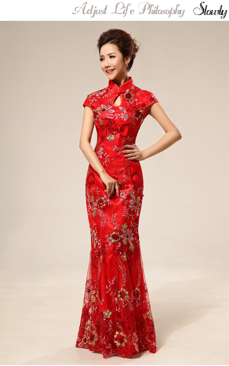 黛米琦<em>最新款</em> 新娘结婚旗袍裙 夏装 时尚改良蕾