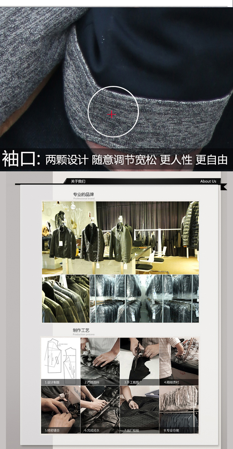 <em>卡门凯思 加肥加大男装</em>夹克衫 特大码商务休闲
