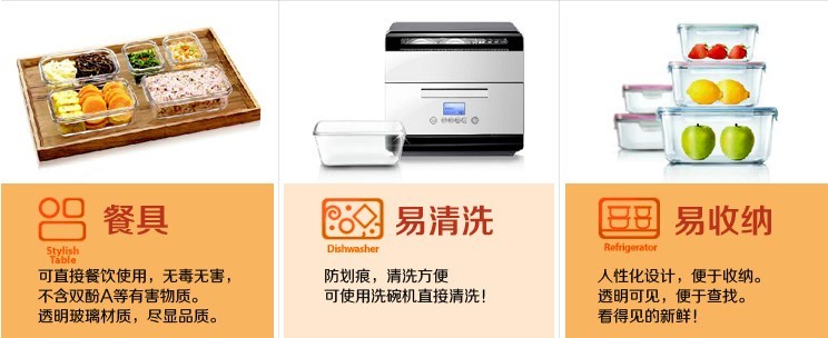 韩国进口三光云彩GLASSLOCK钢化玻璃扣微波保鲜盒饭盒十二件套礼盒套装GL80