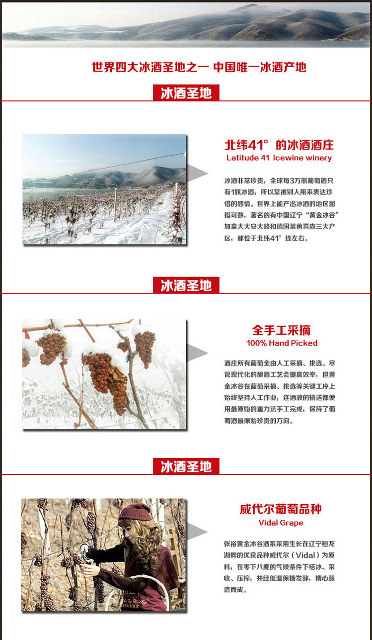 张裕冰酒黄金冰谷金钻级6支装_历史最低价格