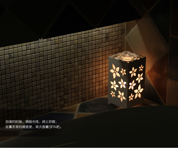 
                                        首度 台灯 装饰台灯客厅卧室床头灯具可调光睡眠灯雕花仿羊皮香薰灯 花样年华                