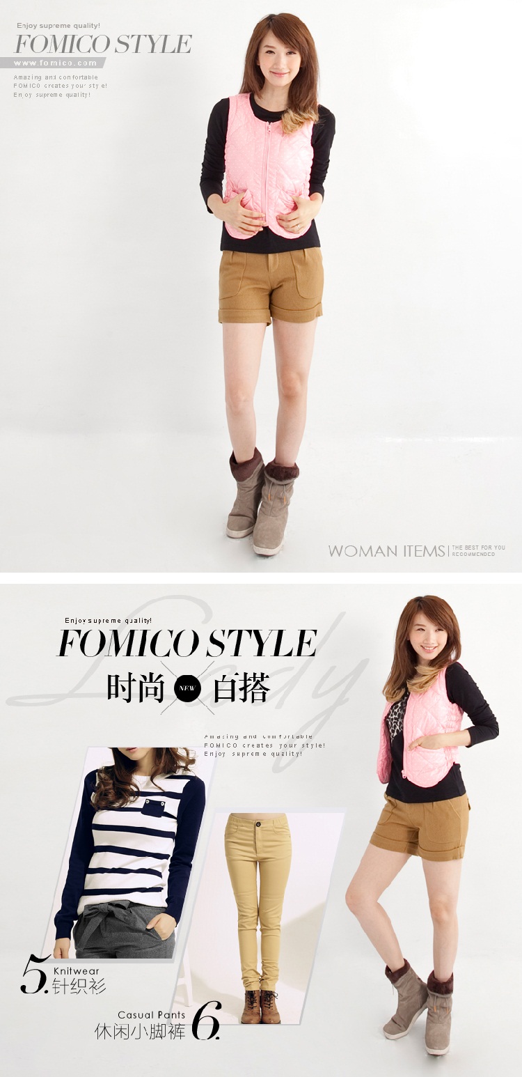 法米特 新款<em>女马甲</em>时尚<em>羽绒内胆</em>波点<em>打底</em>背心