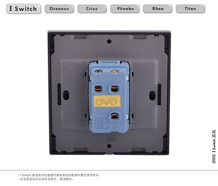 加拿大奥维(OVO)单开双控翘板开关单只装 ISw
